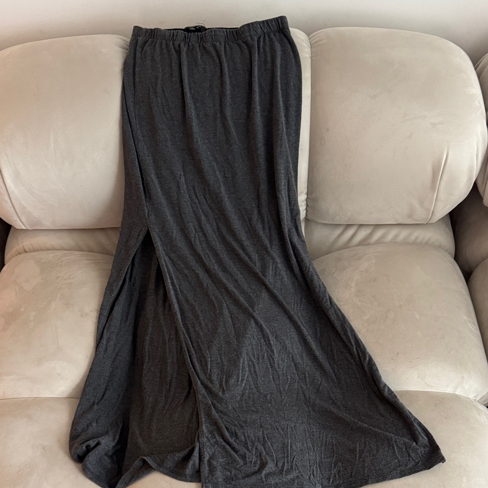 Babaton grey Maxi Skirt